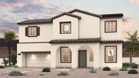 A house with a driveway.