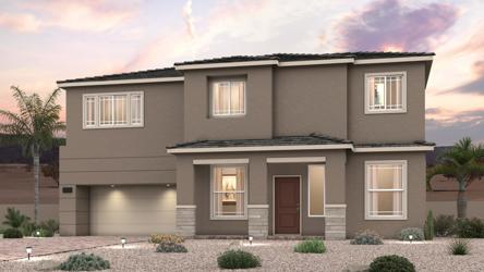 A house with a gravel driveway with Green-Meldrim House in the background.
