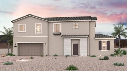 A house with a garage.