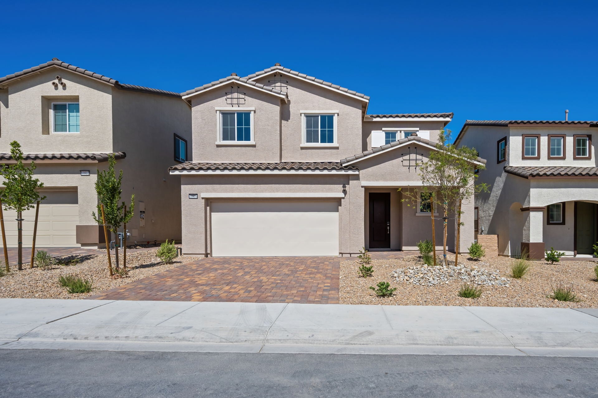 A house with a garage.