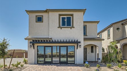 A building with a glass front.