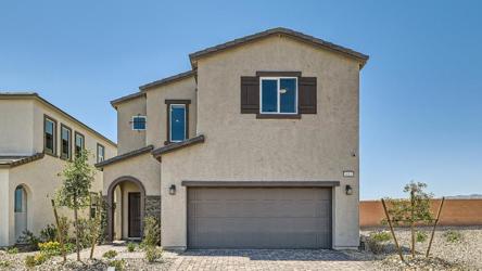 A house with a garage.