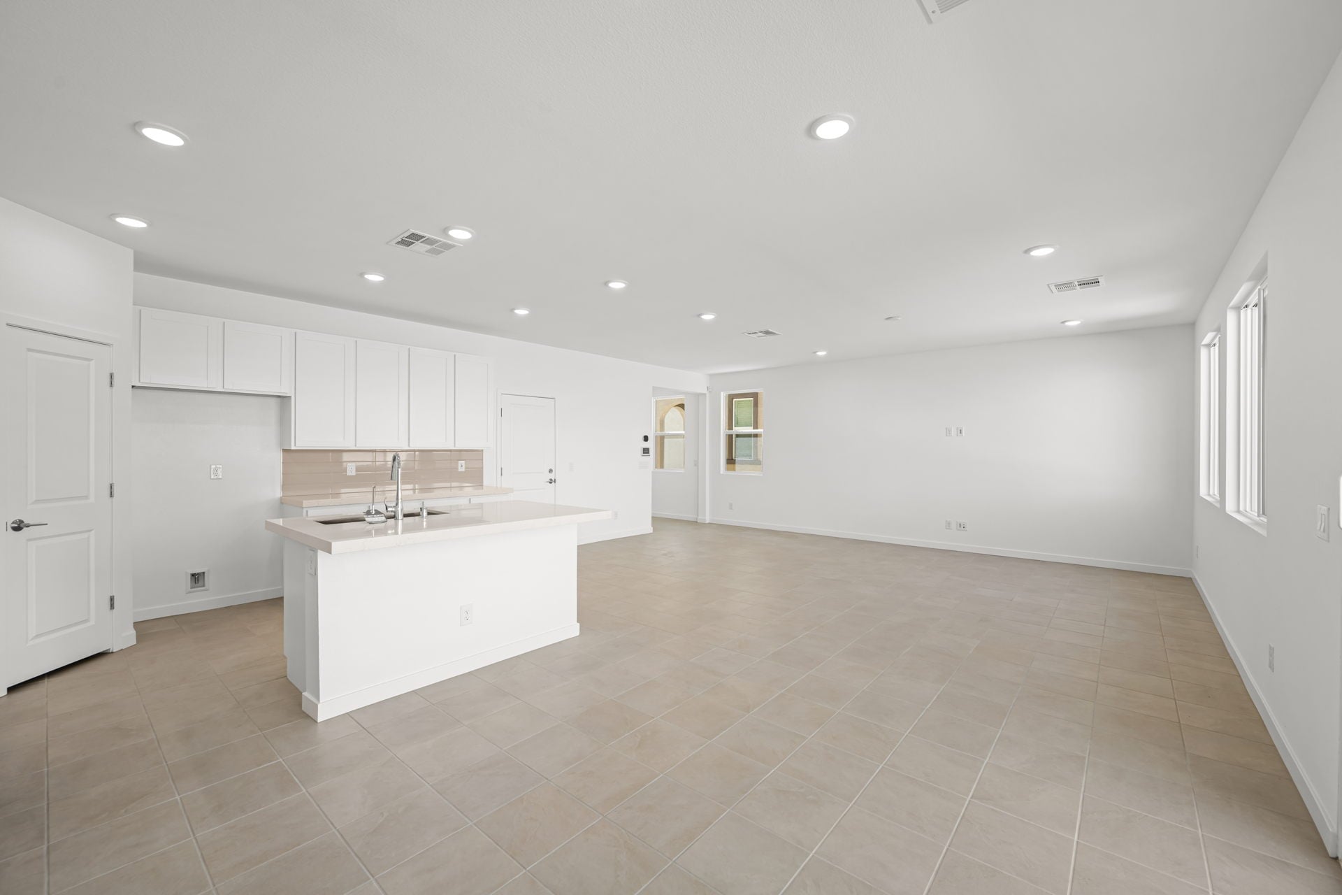 A large empty kitchen.