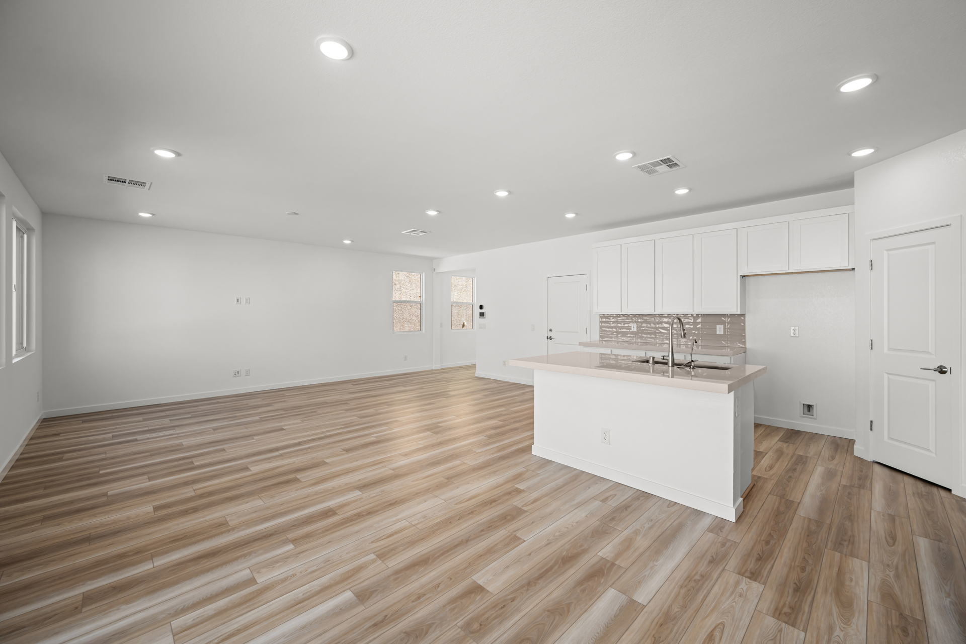 A large empty kitchen.