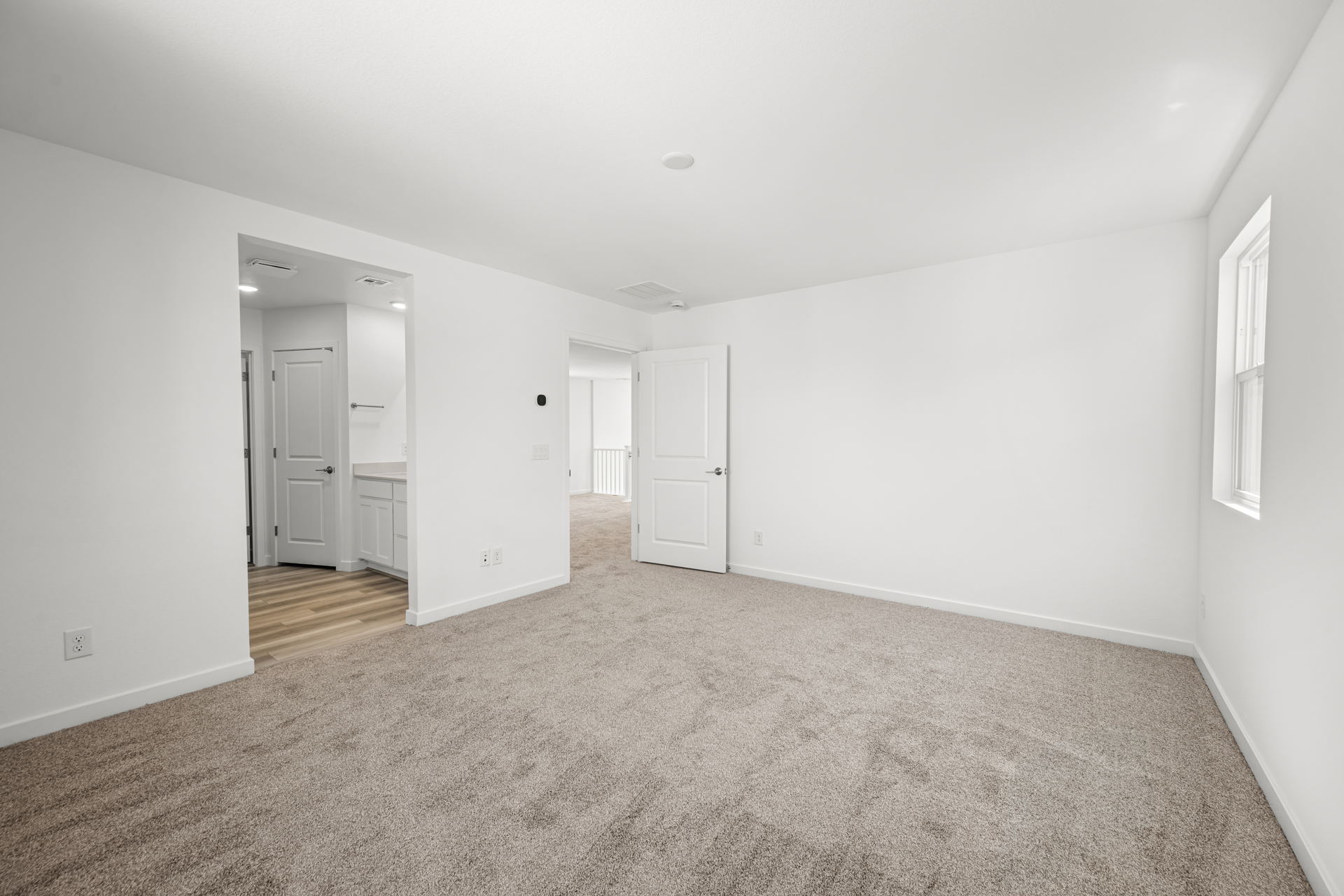 A room with white walls.
