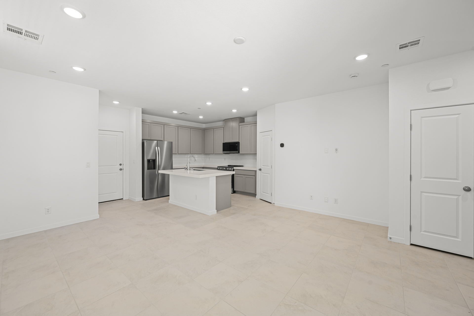 A large empty kitchen.