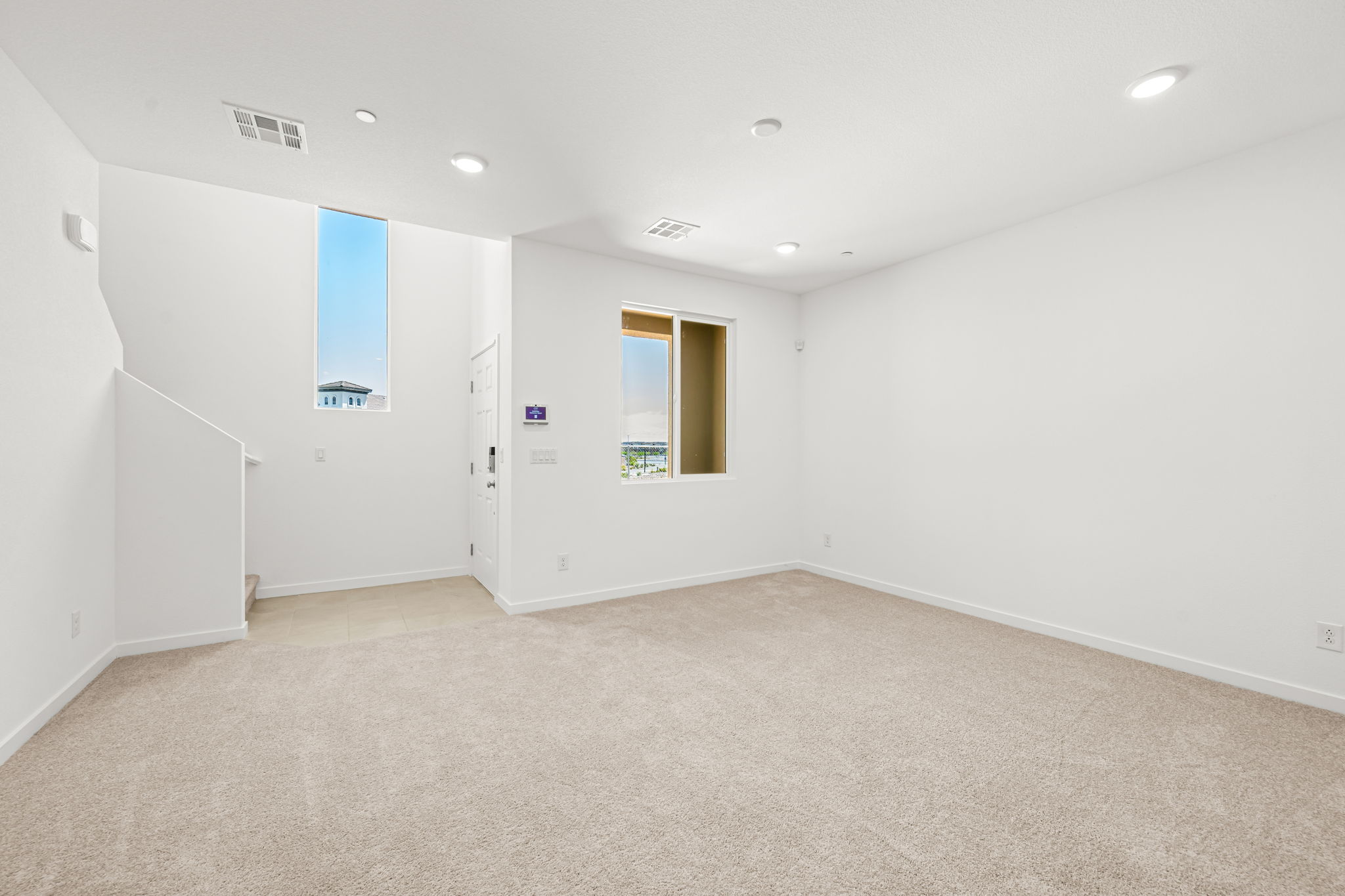 A room with white walls.