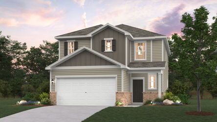 A house with a garage.