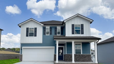 A house with a garage.