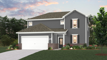 A house with a garage.