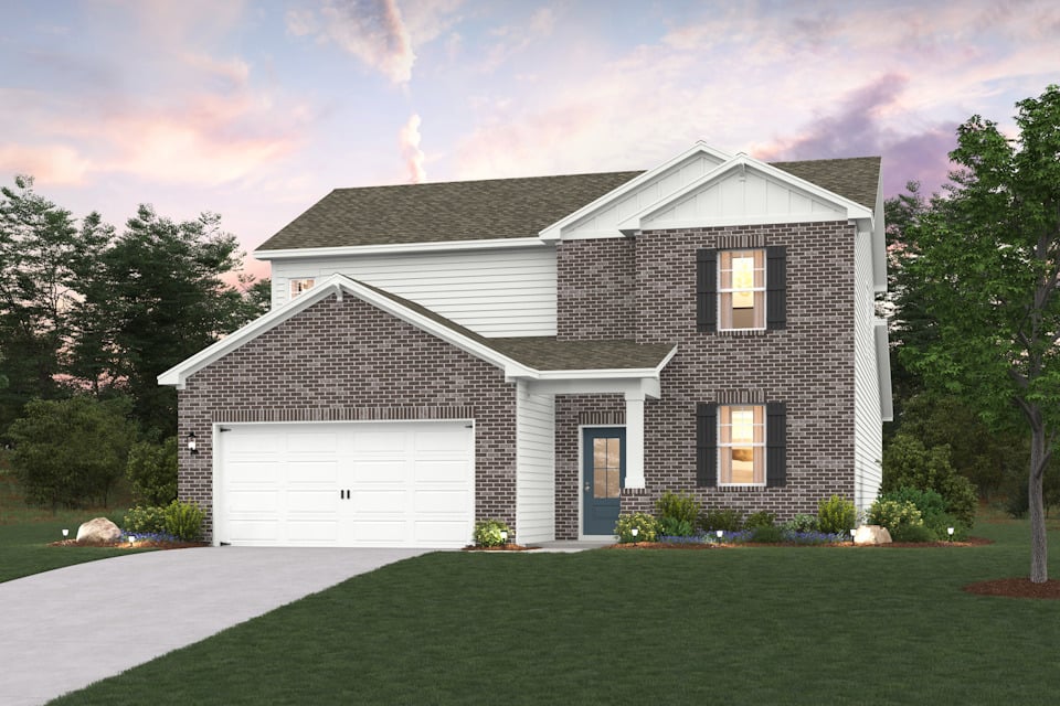 A house with a garage.