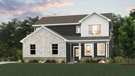 A house with a lawn in front of it.