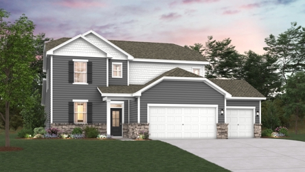 A house with a garage.