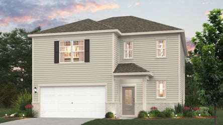 A house with a garage.