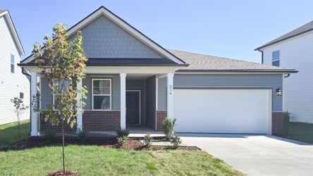 A house with a garage.