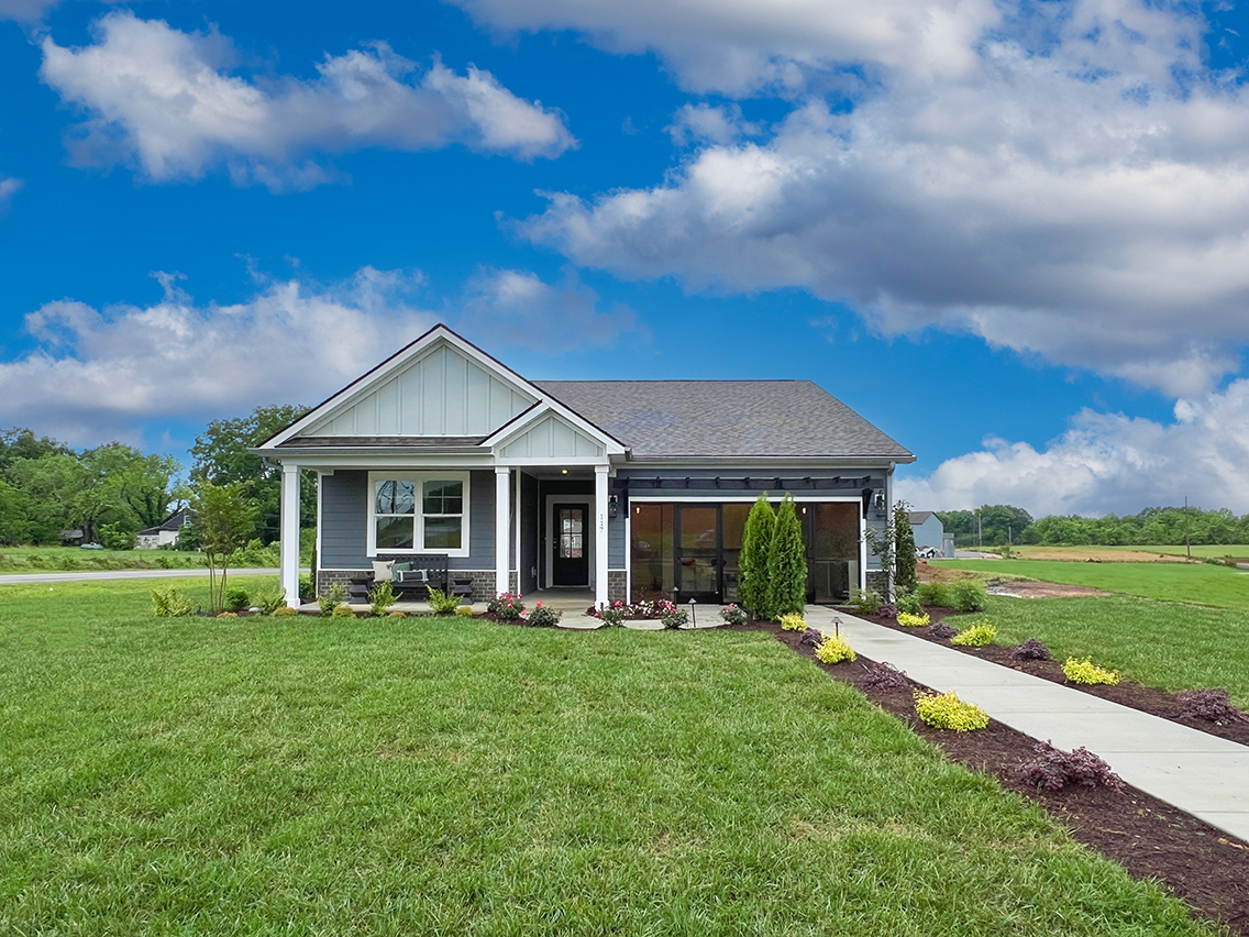 A house with a large yard.