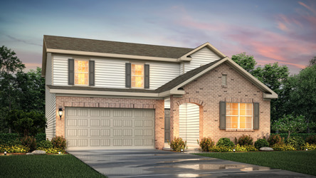 A house with a driveway.