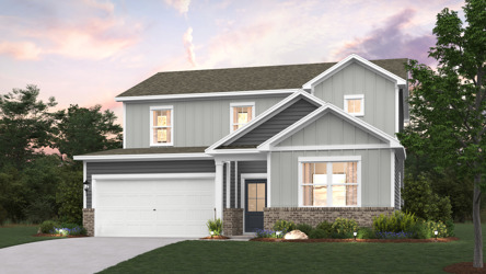 A house with a garage.