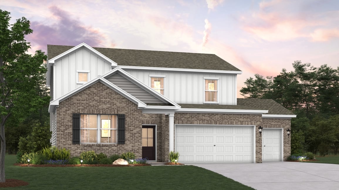 A house with a garage.