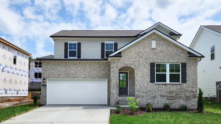 A house with a garage.