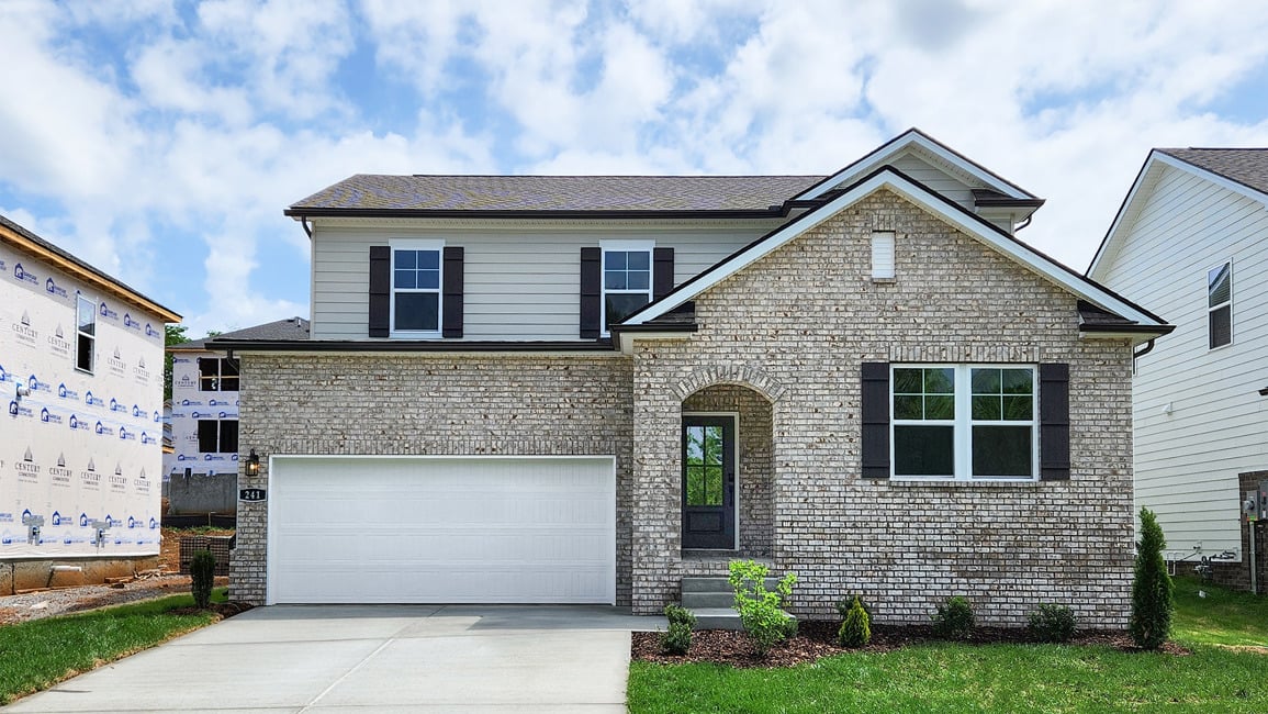 A house with a garage.