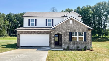 A house with a garage.