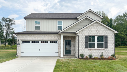 A house with a garage.