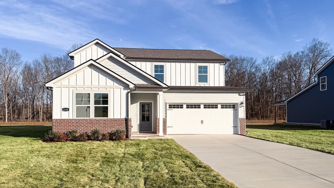 A house with a garage.
