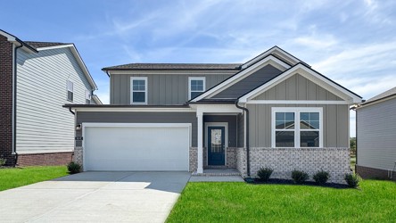 A house with a garage.