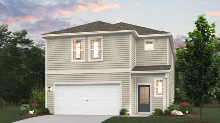 A house with a garage.