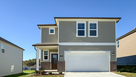 A house with a garage.