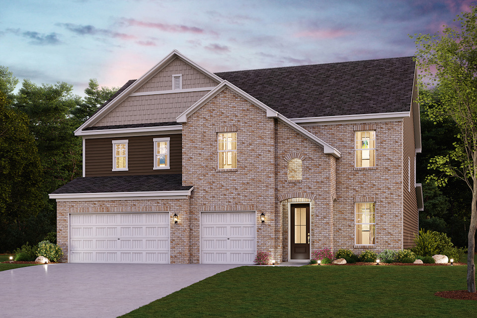 A house with a garage.