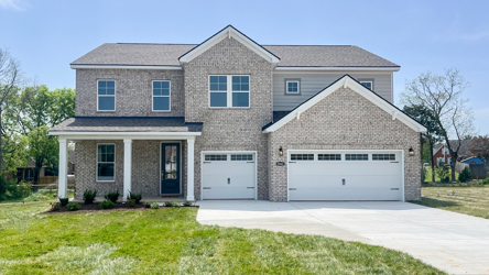 A house with a garage.