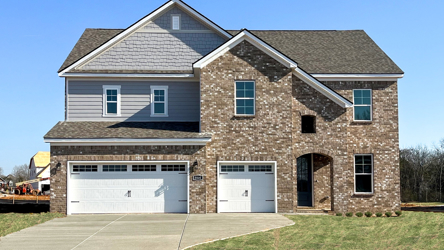 A large brick house.
