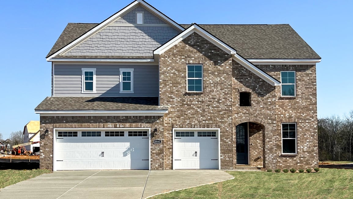 A large brick house.