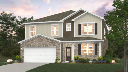 A house with a garage.