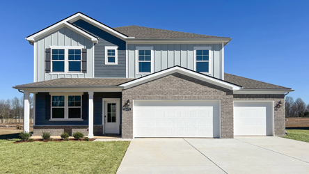 A house with a garage.
