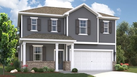 A house with a garage.