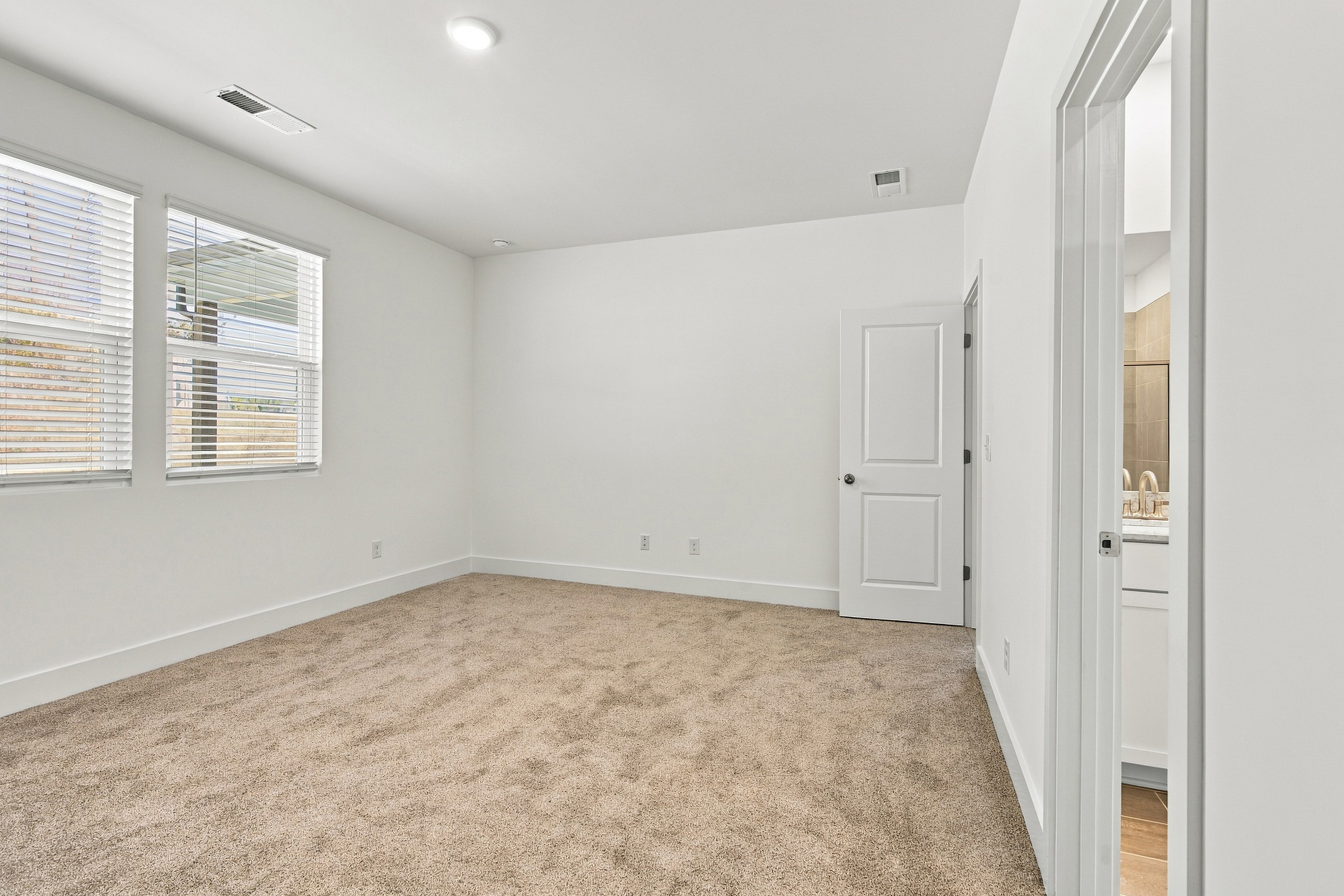 A room with white walls.