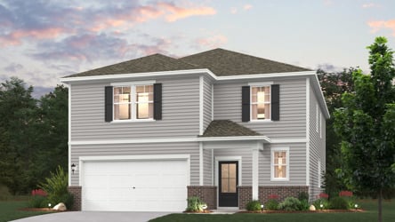 A house with a garage.