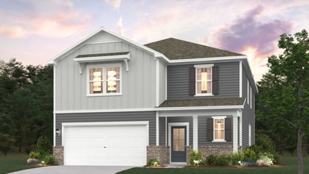 A house with a garage.