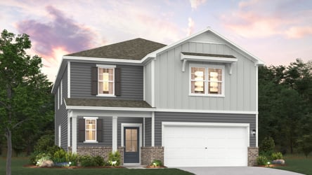 A house with a garage.