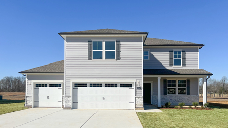A house with a garage.