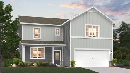 A house with a garage.