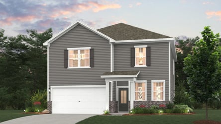 A house with a garage.