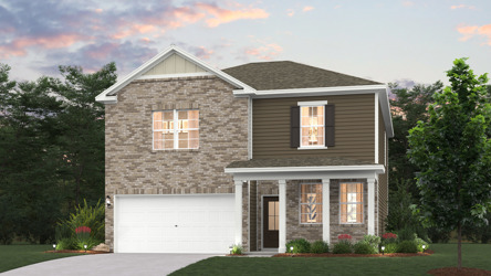 A house with a garage.