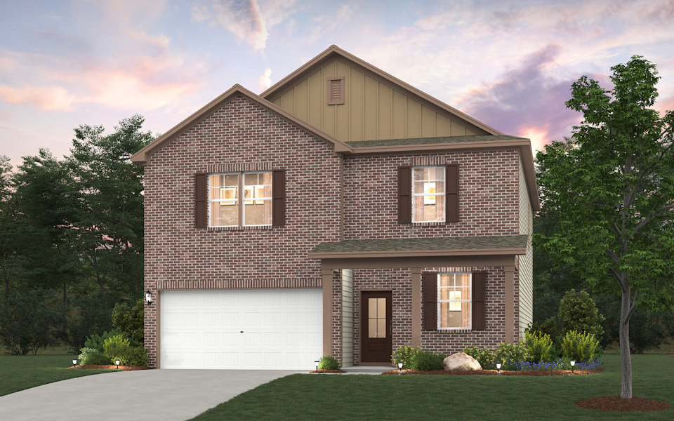 A house with a garage.