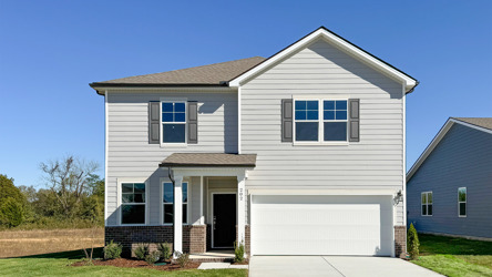 A house with a garage.