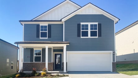 A house with a garage.