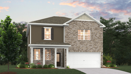 A house with a garage.